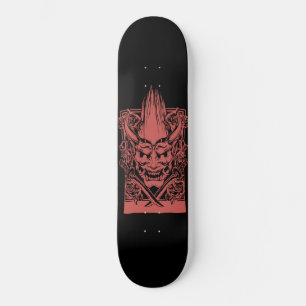 Skate Dois Demônios Vermelhos com Espadas