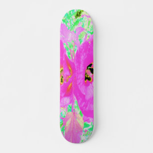 Skate Dois Hibiscus Louco de Ameaça Quente no Verde limã