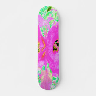 Skate Dois Hibiscus Louco de Ameaça Quente no Verde limã