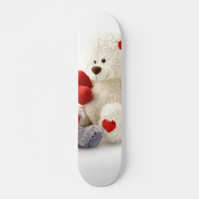 Skate Dois ursos de ursinho macios no fundo branco (Frente)
