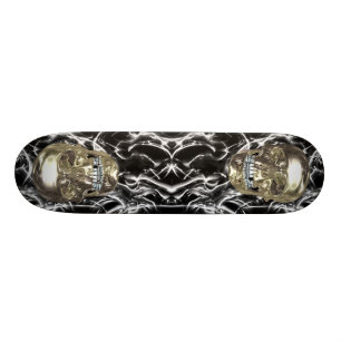 Skate dos crânios do cromo