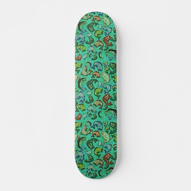 Skate dos peixes do baixo e da truta (Frente)
