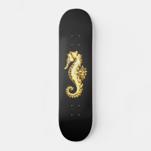 Skate Dourado Cavalo de Mar Poligonal