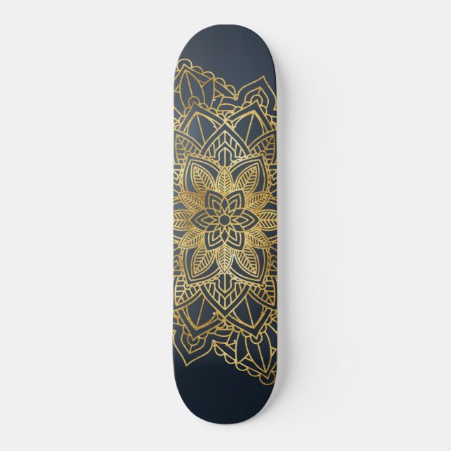 Skate Dourado Mandala (Frente)