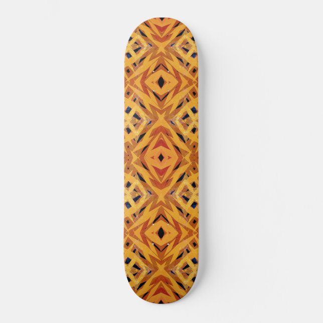 Skate Dourado padrão tribal (Frente)