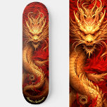 Skate Dragão Chinês Dourado e Vermelho<br><div class="desc">Libere o poder do dragão com nosso skate Red & Dourado do Dragão Chinês,  um símbolo de força e fortuna. Adicione um toque pessoal personalizando o texto e faça da sua viagem uma jornada majestosa. Este é mais um Design de 100% de Hamster.</div>