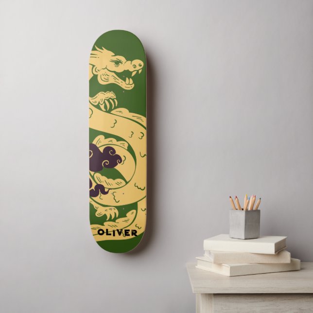 Skate Dragão Chinês Personalizado (Arte de parede)