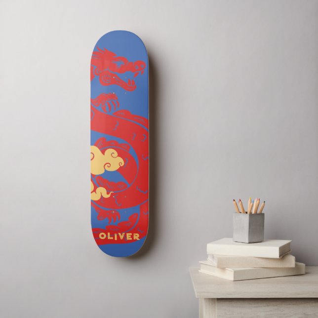 Skate Dragão Chinês Personalizado (Arte de parede)