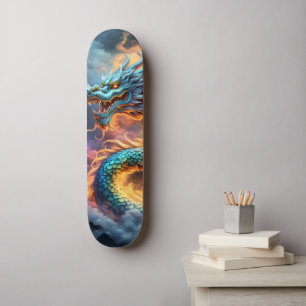 Skate Dragão Japonês Fogo