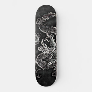Skate Dragão Japonês Preto, Decodificador de Prata