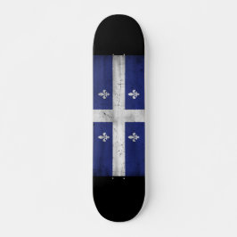 Skate Drapeau du Québec, estilo grunge érodé