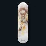 Skate *~* Dream Catcher Sacred Boho Tribal Shamanic<br><div class="desc">* Western BOHO American Watercolor Abstrato Dream Catcher Journey com adoráveis penas como símbolo Shamanic para um Nativo Americano Healer Espiritual ou design BOHEMIAM. * . *** As cores são, na sua maioria, o OVELÃO MACACOS E PEACH em BRANCO. Este abstrato de caça e penas modernas, criativas de vassoura e...</div>