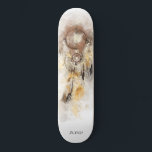 Skate *~* Dream Catcher Sacred Boho Tribal Shamanic<br><div class="desc">* Western BOHO American Watercolor Abstrato Dream Catcher Journey com adoráveis penas como símbolo Shamanic para um Nativo Americano Healer Espiritual ou design BOHEMIAM. * . *** As cores são, na sua maioria, o OVELÃO MACACOS E PEACH em BRANCO. Este abstrato de caça e penas modernas, criativas de vassoura e...</div>