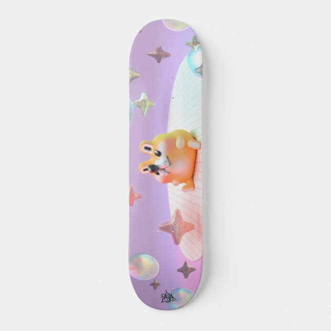 Skate Dreamy little bear, bubbles, and stars- yoga mat (Frente)