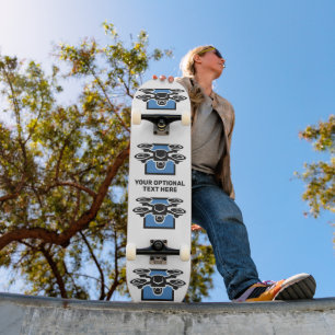 Skate Drone de Texto Personalizado