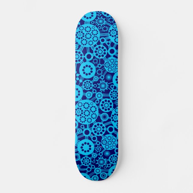 Skate Ecossistema - Azul-céu em Marinho profundo (Frente)