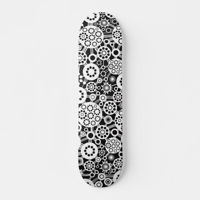 Skate Ecossistema - Branco em Preto (Frente)