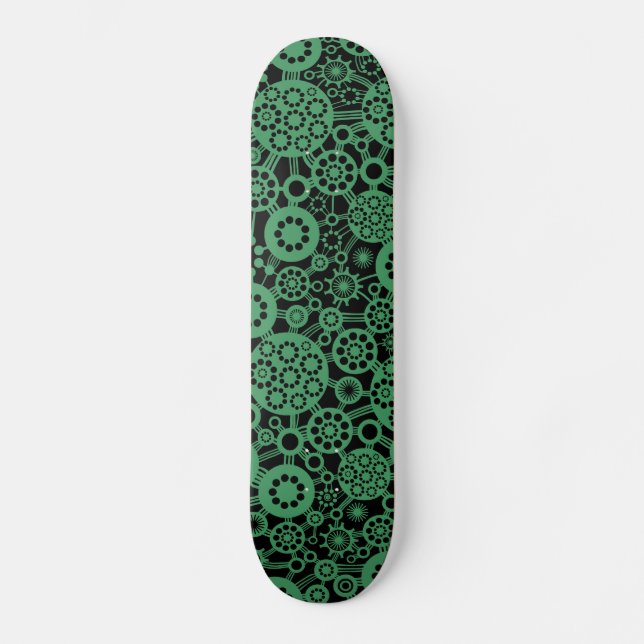 Skate Ecossistema - Exército Verde em Preto (Frente)