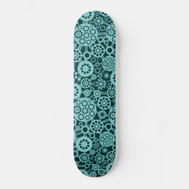 Skate Ecossistema - Verde azul sobre o verde-escuro (Frente)