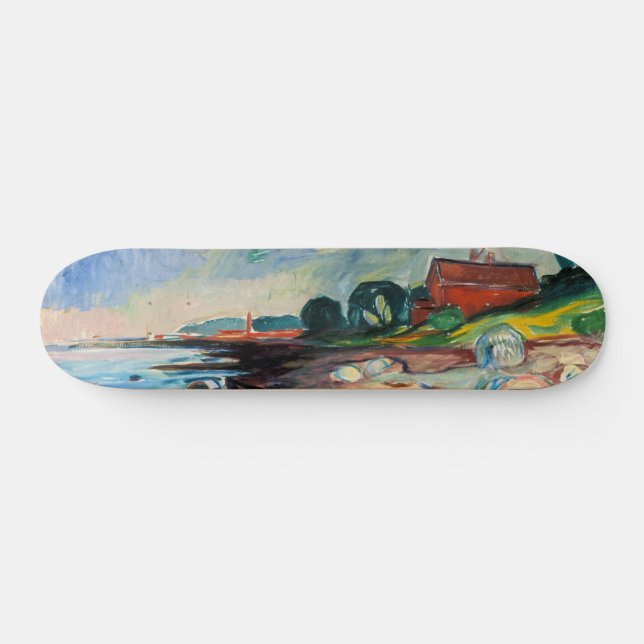 Skate Edvard Munch - Shore com Casa Vermelha (Horz)