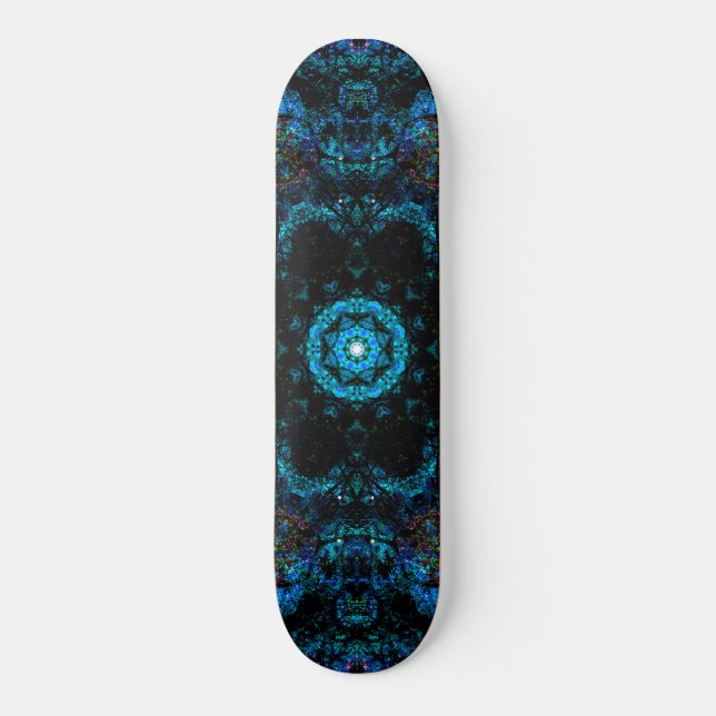Skate Efeito Caleidoscópio Aqua (Frente)