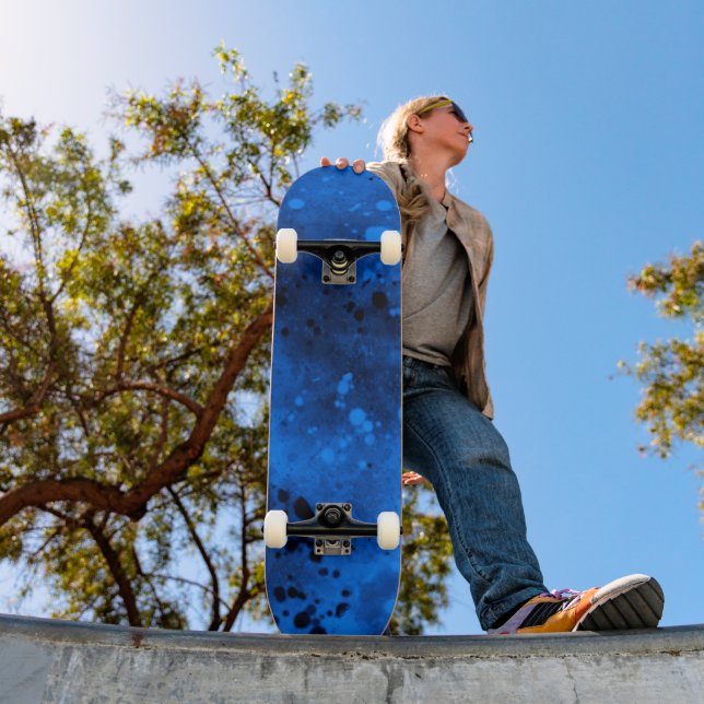 Skate Efeito de Splatter de Tinta de Pulverização Azul (Ao ar livre 1)