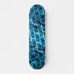 Skate Efeito de tijolos azuis manchados, granulados ou i