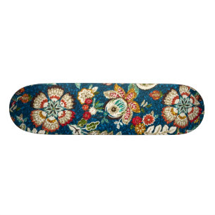 Skate Efeito do brilho floral em azul escuro