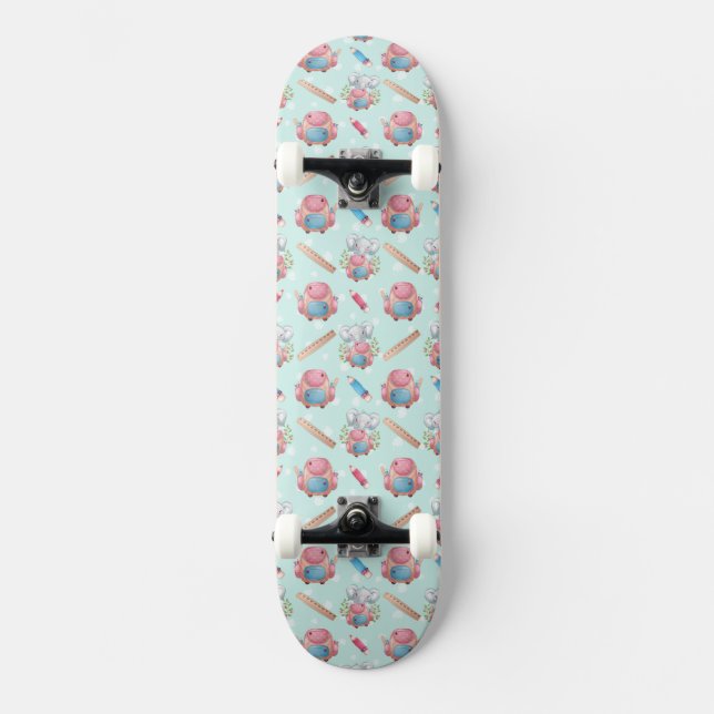 Skate Elefante de Volta às Aulas Estampado (Frente)