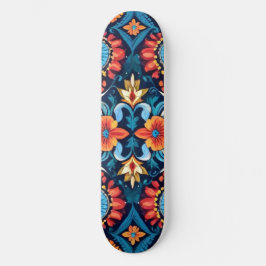 Skate Elegância Floral Boho Colorida: Mandala Vibrante