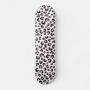 Skate Elegant Rose Gold Black Leopard Animal Print