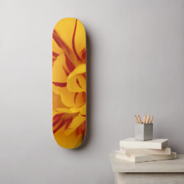 Skate Elegante Vermelho Floral Dourado Monsella Tulips