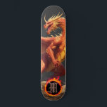 Skate *~* Elemento AP88 Dragão Elemental Flame Fierce<br><div class="desc">(Pesquise no código AP88 para localizar itens semelhantes ) Transferência fácil para outros produtos Zazzle. Element DRAGON (DRAGÃO de elemento) com ANEL de FIRE / FLAMES / FLAME e MONOGRAMA INICIAL para seu nome - Mantenha ou edite ou exclua o texto. Este famoso skate tradicional chinês estilo personalizado pro Element...</div>