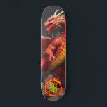 Skate *~* Elemento AP88 Dragão Elemental Fogo<br><div class="desc">(Pesquise no código AP88 para localizar itens semelhantes ) Transferência fácil para outros produtos Zazzle. Element DRAGON (DRAGÃO de elemento) com ANEL de FIRE / FLAMES / FLAME e MONOGRAMA INICIAL para seu nome - Mantenha ou edite ou exclua o texto. Este famoso skate tradicional chinês estilo personalizado pro Element...</div>