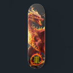 Skate *~* Elemento AP88 Dragão Elementar Fogo<br><div class="desc">(Pesquise no código AP88 para localizar itens semelhantes ) Transferência fácil para outros produtos Zazzle. Element DRAGON (DRAGÃO de elemento) com ANEL de FIRE / FLAMES / FLAME e MONOGRAMA INICIAL para seu nome - Mantenha ou edite ou exclua o texto. Este famoso skate tradicional chinês estilo personalizado pro Element...</div>