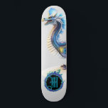 Skate *~* Elemento AP88 Dragão Metálico Elemental<br><div class="desc">(Pesquise no código AP88 para localizar itens semelhantes ) Transferência fácil para outros produtos Zazzle. Element DRAGON (DRAGÃO de elemento) com ANEL de FIRE / FLAMES / FLAME e MONOGRAMA INICIAL para seu nome - Mantenha ou edite ou exclua o texto. Este famoso skate tradicional chinês estilo personalizado pro Element...</div>