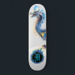 Skate *~* Elemento AP88 Dragão Metálico Elemental<br><div class="desc">(Pesquise no código AP88 para localizar itens semelhantes ) Transferência fácil para outros produtos Zazzle. Element DRAGON (DRAGÃO de elemento) com ANEL de FIRE / FLAMES / FLAME e MONOGRAMA INICIAL para seu nome - Mantenha ou edite ou exclua o texto. Este famoso skate tradicional chinês estilo personalizado pro Element...</div>