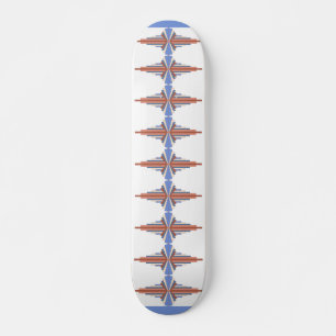 Skate Elementos de decoração de arte em ouro e azul ro