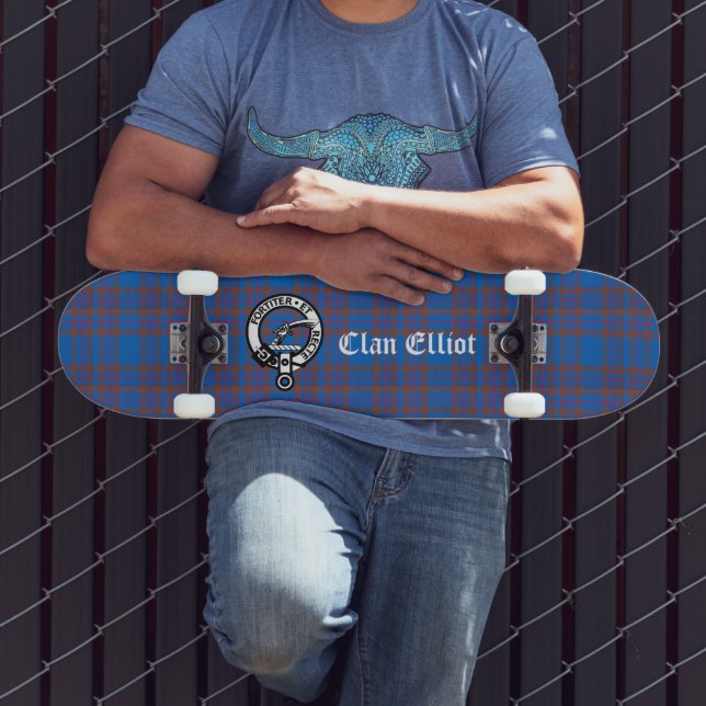 Skate Emblema da Crista do Clã Elliot & Tartan  (Ao ar livre 3)