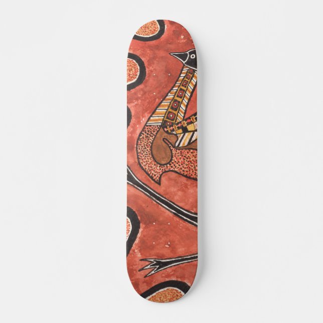 Skate Emu - Pintura De Arte Inspirada Aboriginal (Frente)