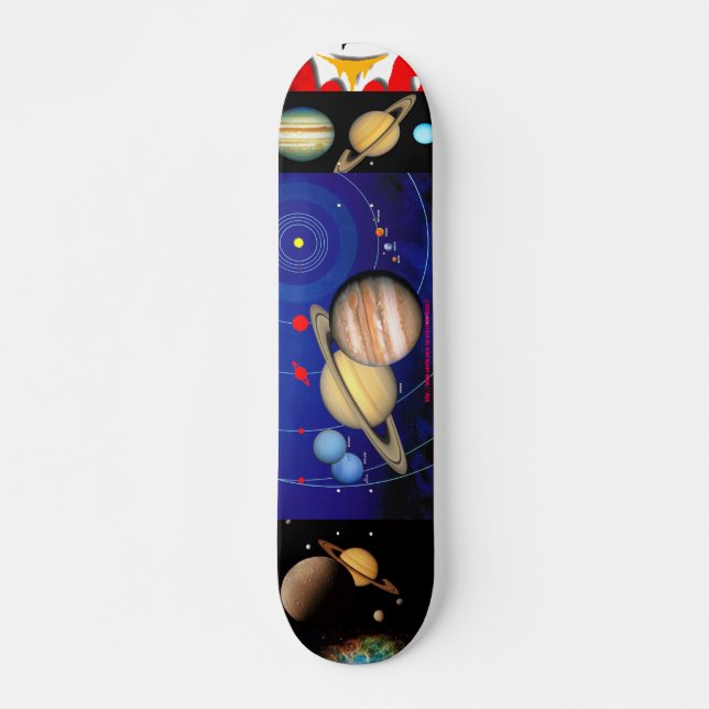 Skate "ENCELATUS & SATURN in SPACE" (Frente)