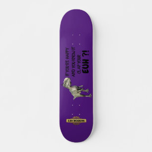 skate engraçado "FELIZ DINOSAUR"