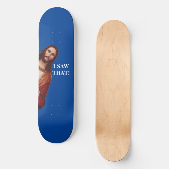 Skate Engraçado Religioso Jesus Meme Christian (Frente)