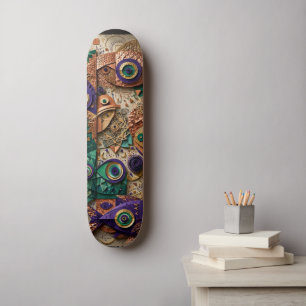 Skate Enxame de Peixes Olho Místico - Esmeralda 3D