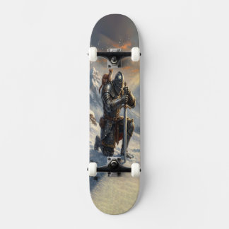 Skate Epic Knight & Stoat Fantasy Art 