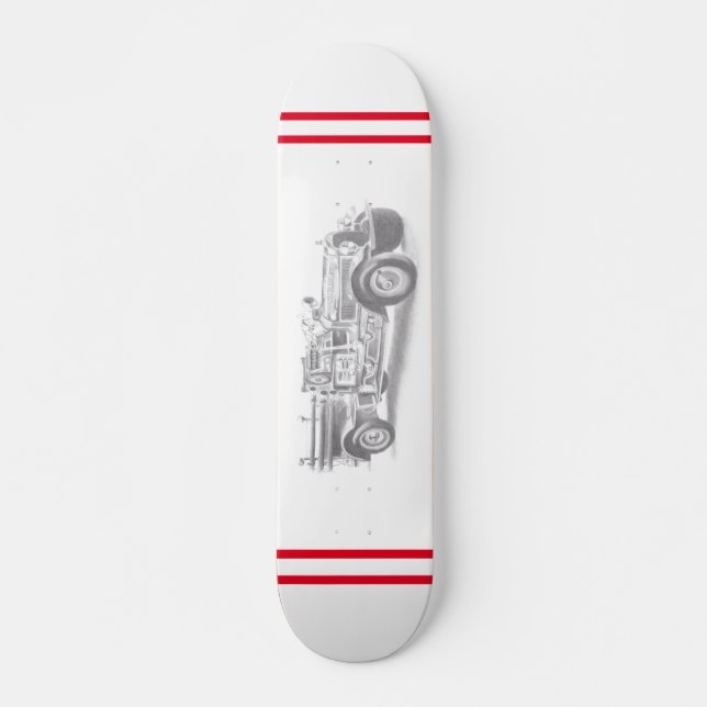 Skate esboço a lápis de caminhão de bombeiros antigo des (Frente)