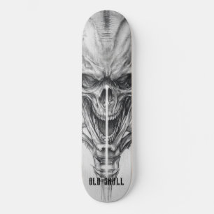 Skate Esboço de Caveira Antiga