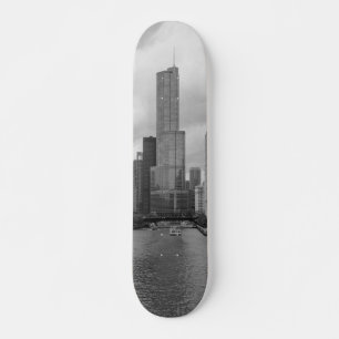 Skate Escala de Cinza do Rio Trump Tower Chicago
