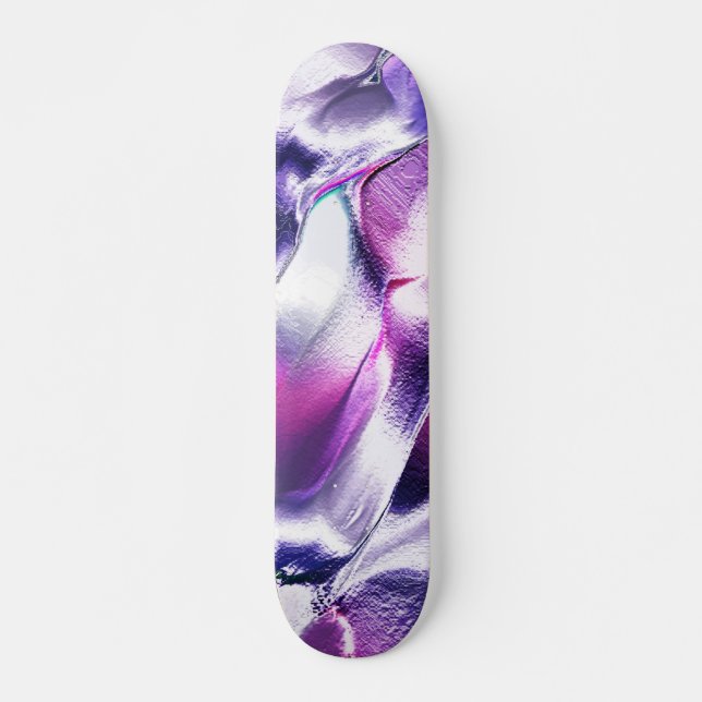 Skate Esculido de metal fosco, em roxo e lilás (Frente)