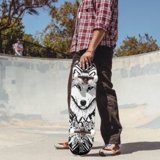 Skate Escuridão Perfura Lobo Cor Preta